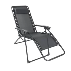 Grey Reclining Sun Lounger -Garden Supplies Store 14005765 3985018249640495
