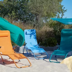 Siesta Sun Lounger - Yellow -Garden Supplies Store 14005766 1665022687557256