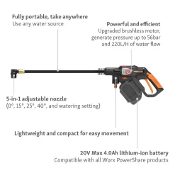 Worx Nitro Brushless Hydroshot Cordless Pressure Washer 10 Worx Nitro Brushless Hydroshot Cordless Pressure Washer -Garden Supplies Store 14537894 6565044395731637