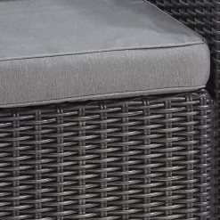 Keter California 2 Seater Outdoor Balcony Deluxe Garden Furniture Set - Graphite With Grey Cushions -Garden Supplies Store 14539592 2095041802288703